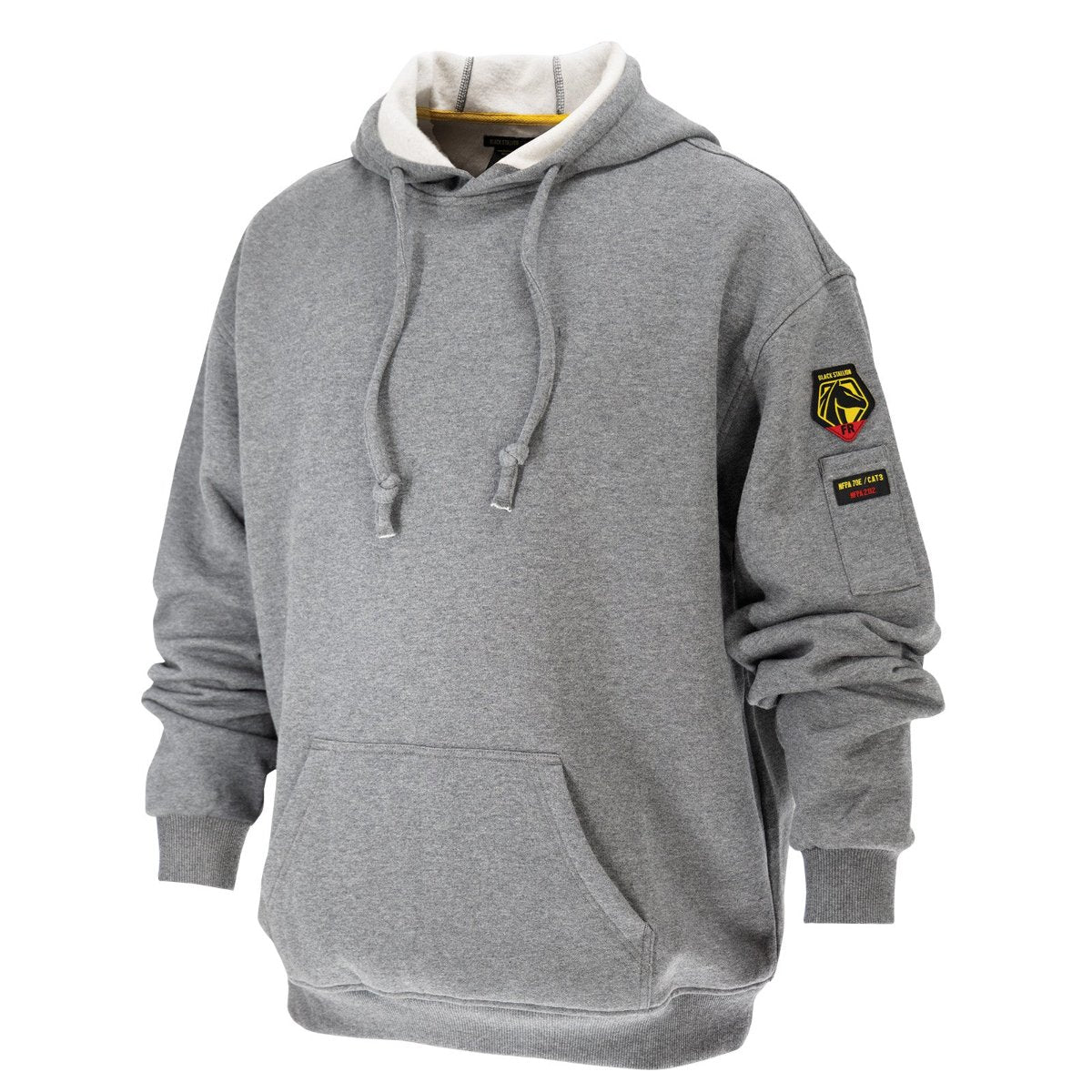Hot Sale! Gray AR/FR Cotton Pullover Hooded Sweatshirt for Industrial & Welding, 12 oz. - JF1340-GY