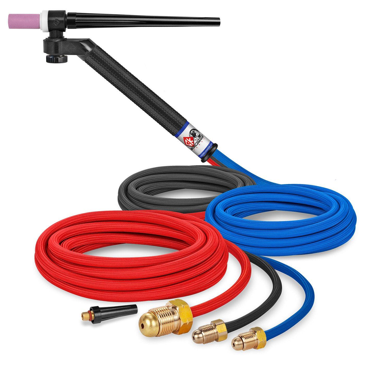 CK Worldwide 230A Water-Cooled TIG Torch with SuperFlex Cable - Ideal for Versatile Welding
